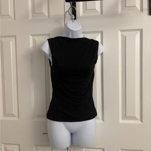 Black cowl neck tank top #minimalist